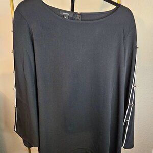 Alfani Crew Neck Hardware-Embellished Top Size XL